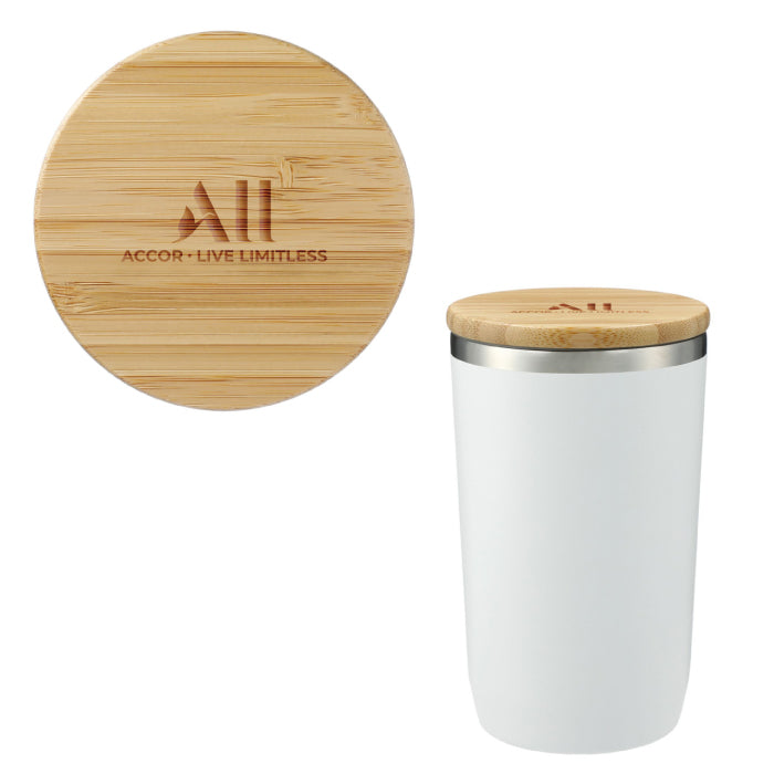 Copper Vacuum Tumbler with Bamboo Lid -14oz